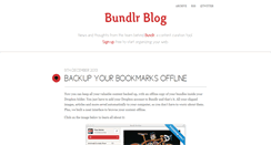 Desktop Screenshot of blog.bundlr.com