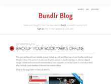 Tablet Screenshot of blog.bundlr.com